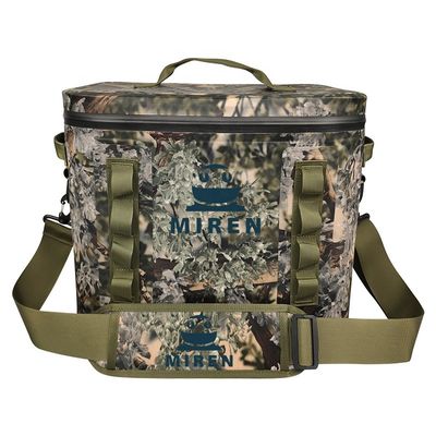 Mochila térmica 20l à prova d'água, refrigeradores de camuflagem de lado macio para acampamentos e caminhadas