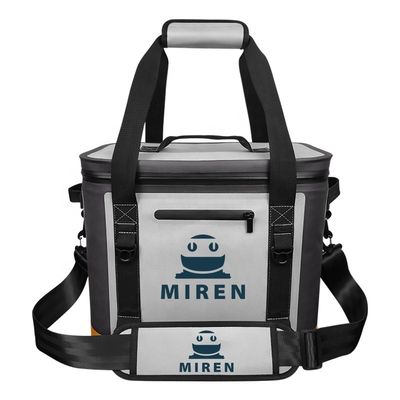 Saco térmico multiuso macio com 30 latas para caminhadas, pesca, ciclismo