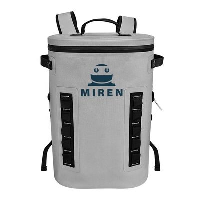 Mochila de isolação de gelo macio para refrigerador cinza claro para acampamento ao ar livre ODM