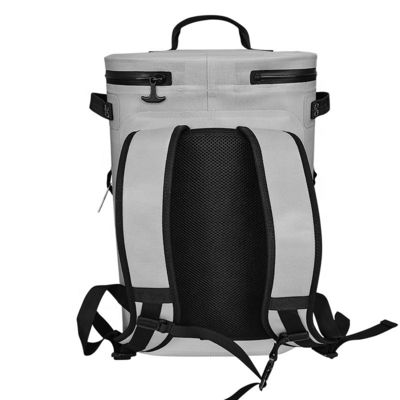 Mochila de isolação de gelo macio para refrigerador cinza claro para acampamento ao ar livre ODM