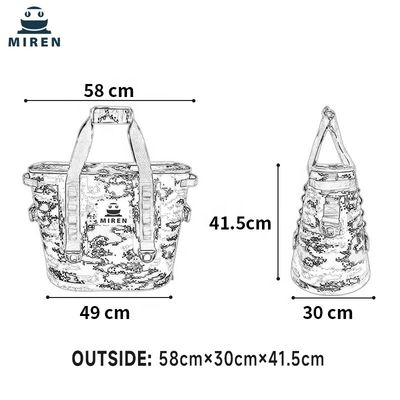 Saco refrigerador de piquenique 30L refrigerado resistente à água para passeios