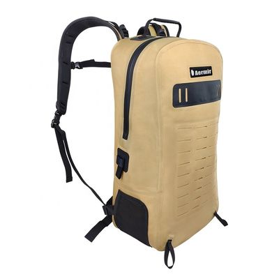 Mochila de caminhada amarela 25l, resistente à água Mochila de caminhada TPU 840D Material