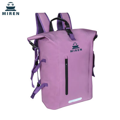 Mochila de material de PVC 500D à prova d'água seca cor roxa 30L de capacidade