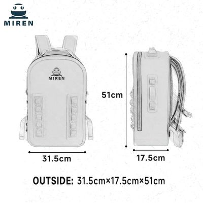 Mochila à prova d'água 25l bolsa seca TPU 1680D material para canoagem flutuante