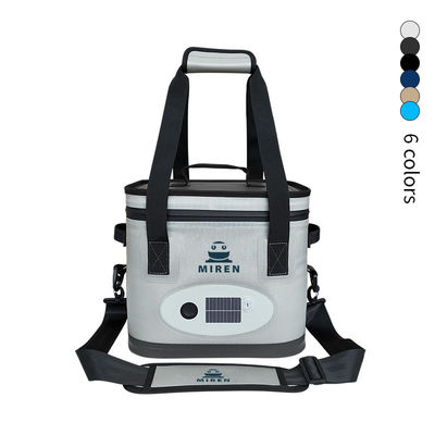 Bolsa de frio personalizável de 14L com áudio Bluetooth.