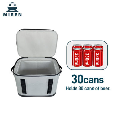 Bolsa de refrigeração suave de grande capacidade de 30 latas, personalizável, com concha e revestimento de TPU 840D à prova de vazamento