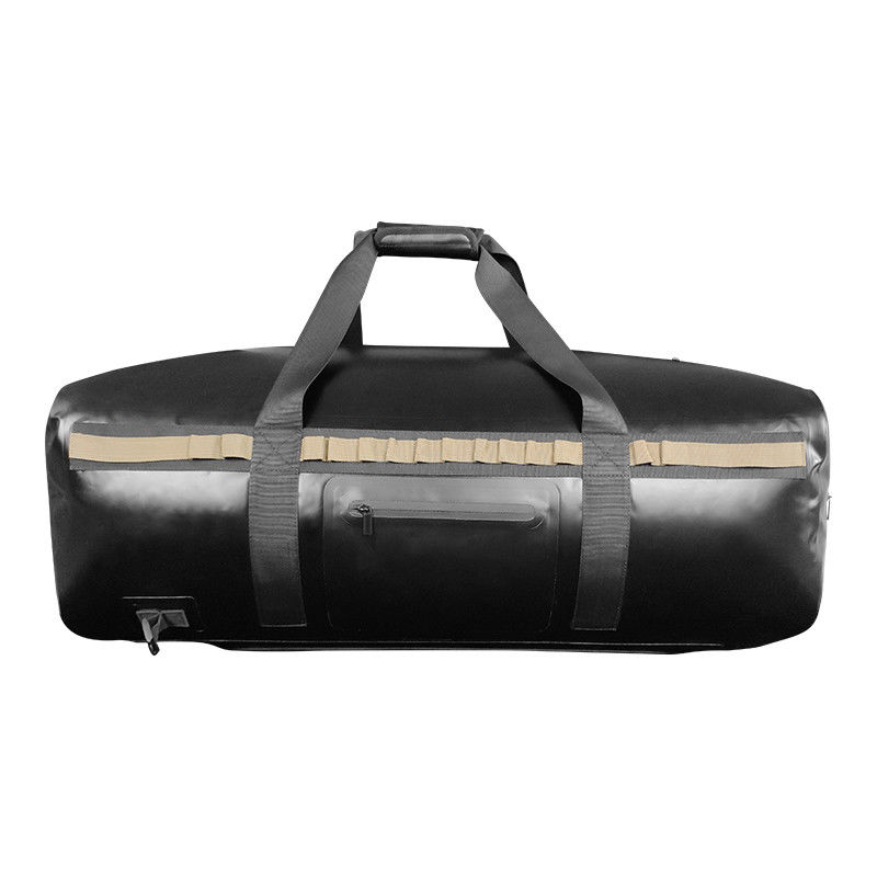 Saco Duffel seco à prova d'água TPU exterior 120L cor preta para acampamento