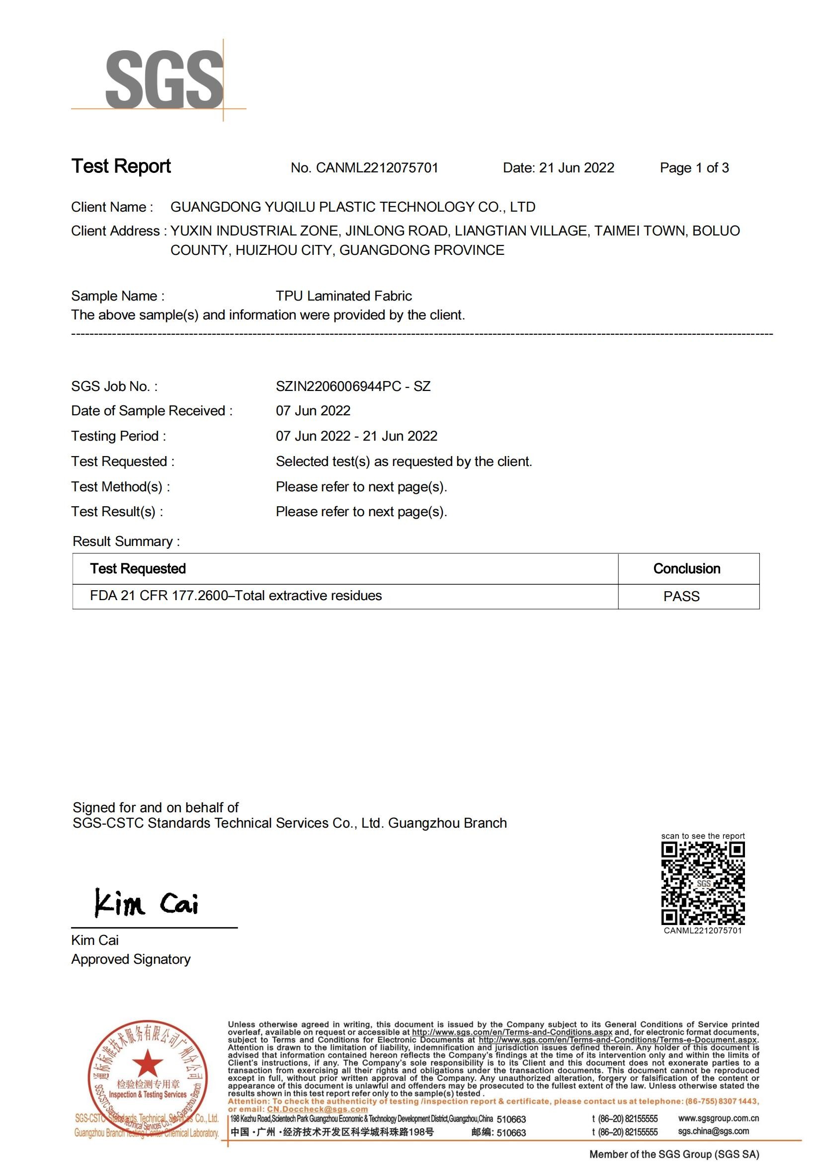China Dongguan Miren outdoor products Co., Ltd Certificações